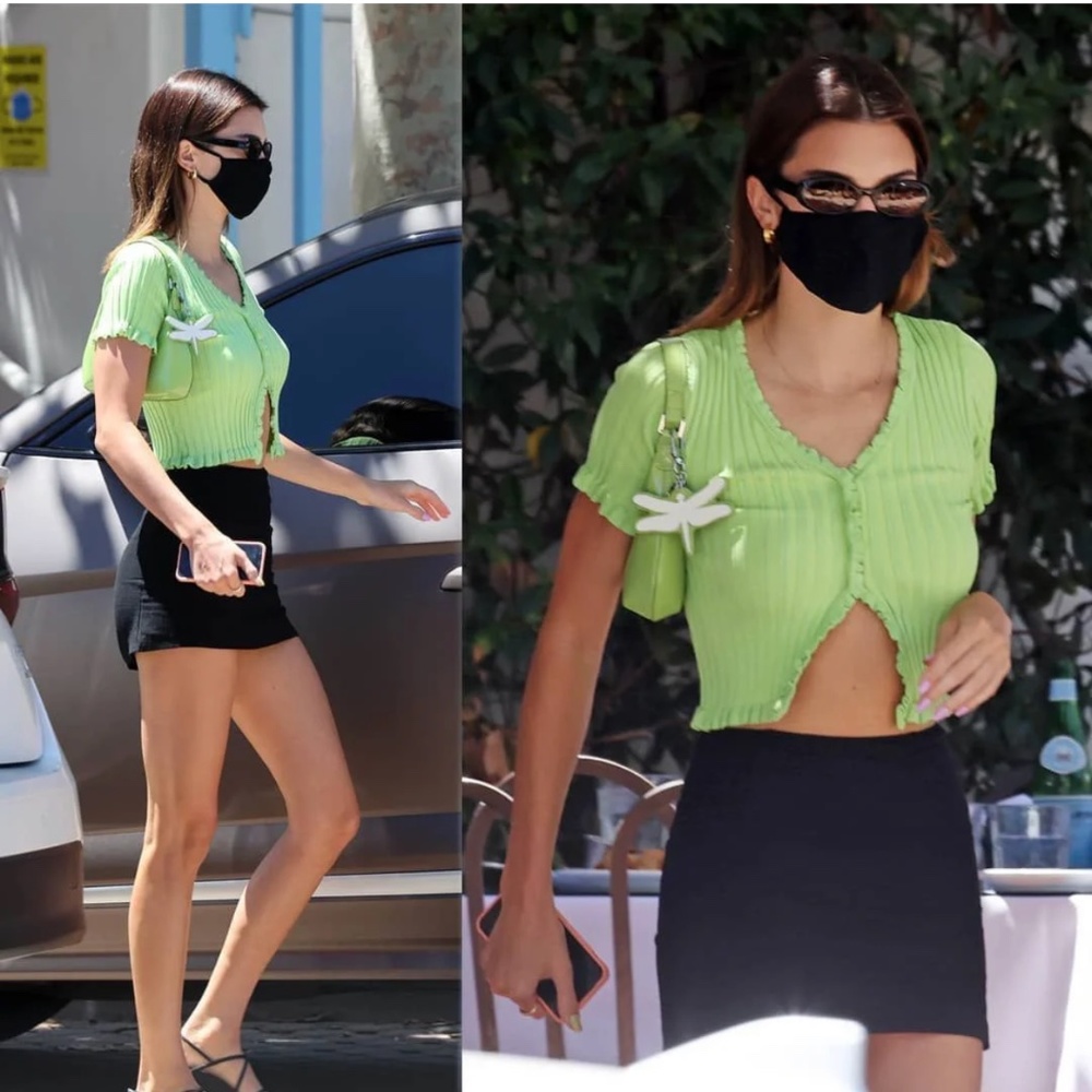 Princess Polly Green Crop Top (S-M)
